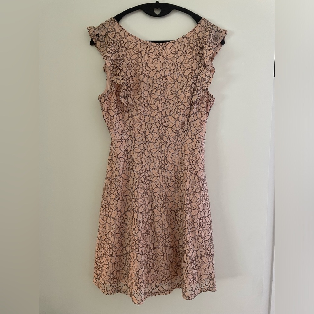 Dress in peach with black detail NWT